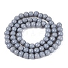 Opaque Solid Color Glass Beads Strands GLAA-T032-P6mm-25-3