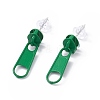 Alloy Zipper Buckle Dangle Stud Earrings with Iron Pins for Women EJEW-A090-01C-1