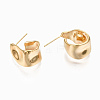 Brass Half Hoop Earrings KK-S356-149G-NF-3