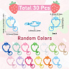 30Pcs Spray Painted Alloy Swivel Lobster Claw Clasps FIND-SC0014-91-2