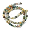 Frosted Round Natural Indian Agate Beads G-J338-02-4mm-5