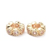 Brass Micro Pave Clear Cubic Zirconia Spacer Beads ZIRC-K086-32A-LG-1