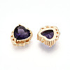 Brass Pave Cubic Zirconia Pendants ZIRC-T016-09-2