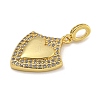 Rack Plating Brass Micro Pave Cubic Zirconia Pendants KK-I718-10G-04-2