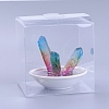 Electroplated Natural Quartz Crystal Home Display Decorations DJEW-L015-01-3