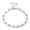 304 Stainless Steel Rhinestone Cup Chain Bracelets for Women BJEW-F488-26A-P-4