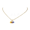 3 Cube Faceted Glass Pendant 304 Stainless Steel Cable Chain Necklaces for Women NJEW-JN05711-01-1