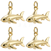 8Pcs Brass Pendants KK-BBC0014-36-1
