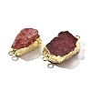 Raw Rough Natural Dyed Quartz Crystal Links Connector Charms G-K189-04LG-09-2