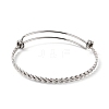 Non-Tarnish 304 Stainless Steel Expandable Bangle for Girl Women BJEW-C003-02P-2