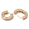 Brass Micro Pave Cubic Zirconia Thick Hoop Earrings EJEW-H103-18G-2