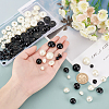   100Pcs 10 Style 1-Hole Plastic Buttons BUTT-PH0001-12-5