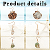 ANATTASOUL 3 Pairs 3 Styles Natural Shell Dangle Earrings EJEW-AN0002-76-3