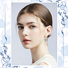 48Pcs 8 Style Flower Brass Bead Caps Sets KK-BBC0021-16-6