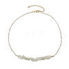 Natural New Jade Chip Bib Necklaces NJEW-JN04950-01-4