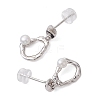 Natural Pearl Ear Studs EJEW-P286-22P-2