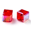 Electroplate Transparent Glass Beads X-EGLA-B003-01A-07-3