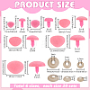 6 Styles Triangle PS Plastic with Goose Down Craft Safety Nose FIND-PH0027-33C-2