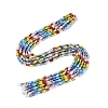 Electroplate Opaque Glass Beads Strands EGLA-Q135-4x6MM-02A-2