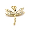 Rack Plating Brass Micro Pave Cubic Zirconia Pendants KK-K401-75G-1