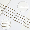 100Pcs Iron Ball Chains with Connectors IFIN-SP0001-67AB-5