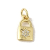 Brass Micro Pave Cubic Zirconia Charms KK-M283-28C-01-1