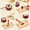 Brass Wax Seal Stamps with Rosewood Handle AJEW-WH0412-0357-3