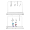 Transparent Acrylic Earring Display Stands EDIS-WH0021-11-1