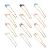 Biyun 12Pcs 4 Style Zinc Alloy Hair Fork OHAR-BY0001-01-1