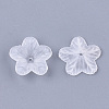 5-Petal Transparent Acrylic Bead Caps X-FACR-T001-02-2