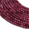 Natural Red Tourmaline Beads Strands GG-CBA77FB-B01-3mm-A-3