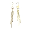 Resin Imitation Pearl with Crystal Rhinestone Dangle Earrings EJEW-C037-03LG-2