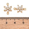 Brass Pave Clear Cubic Zirconia Connector Charms CU-CBA3F77-07G-3