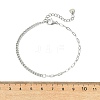 304 Stainless Steel Curb Chain & Paperclip Chain Bracelets BJEW-JB14161-02-4