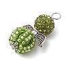 Alloy with Glass Seed Beads Pendants PALLOY-MZ00276-05-3