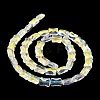 AB Color Plated Transparent Glass Beads Strands EGLA-P051-06A-A09-3