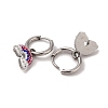 3 Pairs 3 Styles 304 Stainless Steel Clay Rhinestone Huggie Hoop Earrings EJEW-K279-08C-P-4