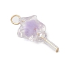 5Pcs Acrylic & Glass Pendants PALLOY-JF03526-01-3