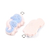 Flocking Opaque Resin Pendants RESI-P053-03E-P-2