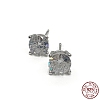 Rhodium Plated 925 Sterling Silver Stud Earrings EJEW-K265-01P-1