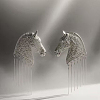 Alloy Horse Tassel Earrings for Women WG227FF-02-1