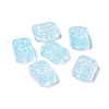 Transparent Spray Painted Glass Beads GLAA-I050-08D-1