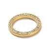 Rack Plating Brass Micro Pave Clear Cubic Zirconia Linking Rings KK-P261-06G-2