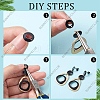 30Pcs 5 Style 304 Stainless Steel Stud Earring Findings STAS-SC0004-31-4