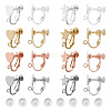  16Pcs 8 Style Star & Heart Brass Clip-on Earring Findings KK-TA0001-26-1