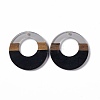 Opaque Resin & Walnut Wood Pendants RESI-M027-03H-2
