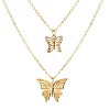 2Pcs Alloy Butterfly Pendant Necklaces WG64711-11-1