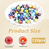 120pcs Handmade Millefiori Glass Round Beads LK-PA0001-05-2