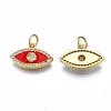 Brass Micro Pave Clear Cubic Zirconia Pendants LS-ZIRC-N039-204C-2