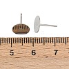Tarnish Resistant 316 Surgical Stainless Steel Flat Round Blank Peg Stud Earring Settings X-STAS-R073-06A-2
